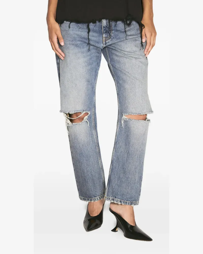 Balenciaga Jeans im Distressed-Look - Blau Blau