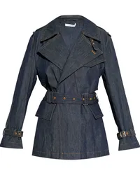 Helmut Lang Jeansjacke im Trench-Look Blau