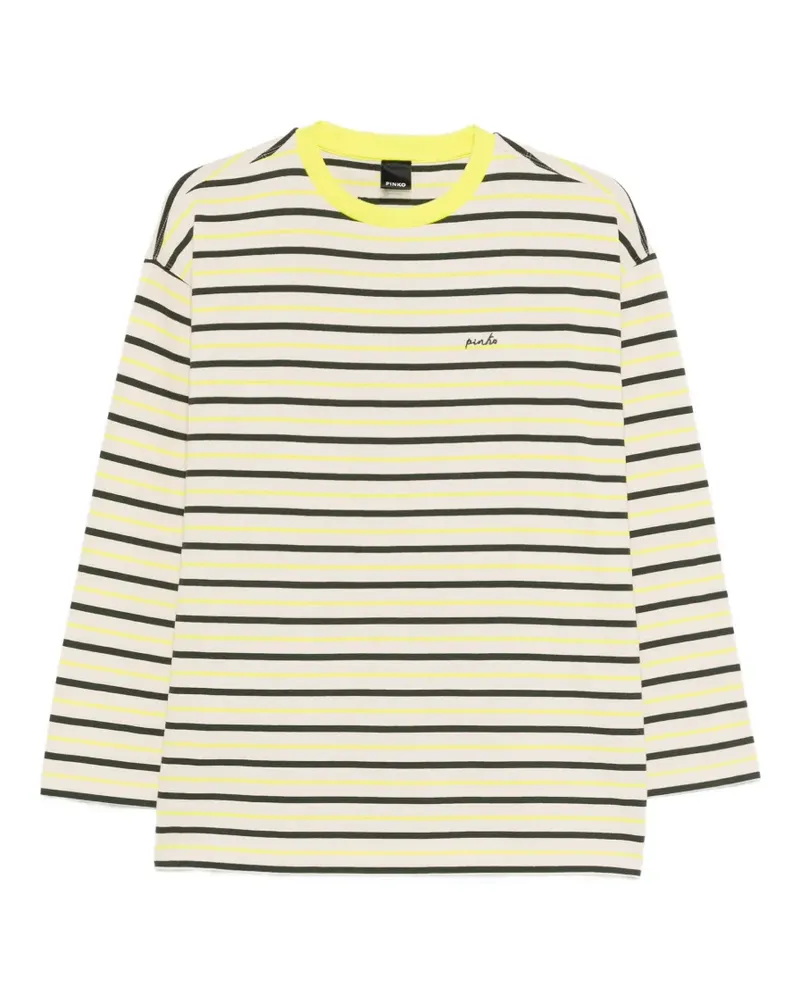 Pinko striped cotton sweater - Nude Nude