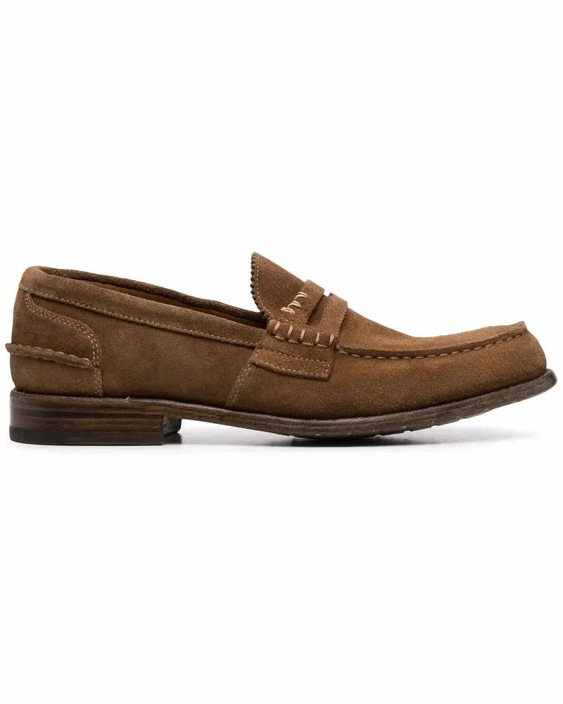 Premiata Penny-Loafer mit Ziernähten - Braun Braun