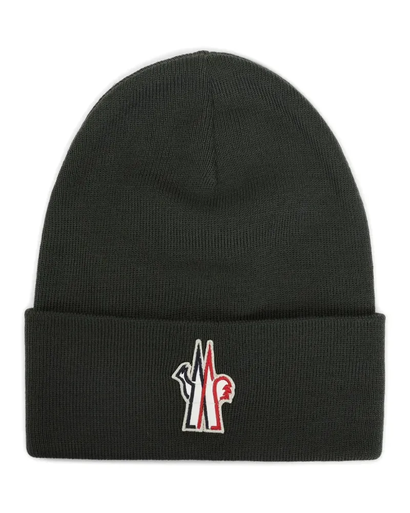 Moncler Beanie mit Logo-Patch - Grün Grün