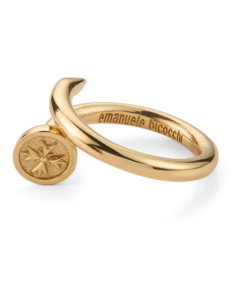 Emanuele Bicocchi Spiralring mit Logo-Wappen - Gold Gold