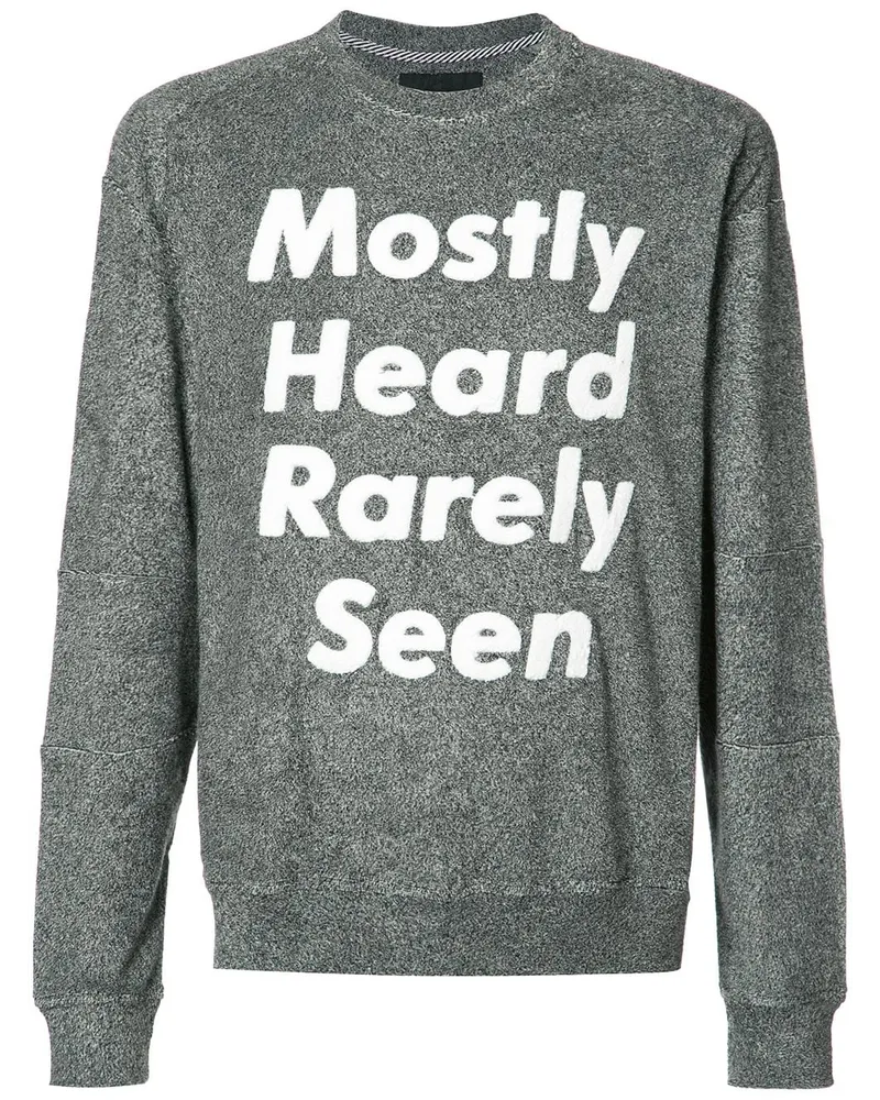 Mostly Heard Rarely Seen logo print sweatshirt Grau