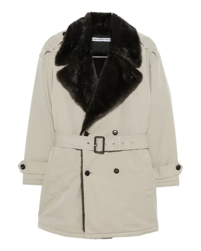 Alexander Wang belted double-breasted coat - Nude Nude