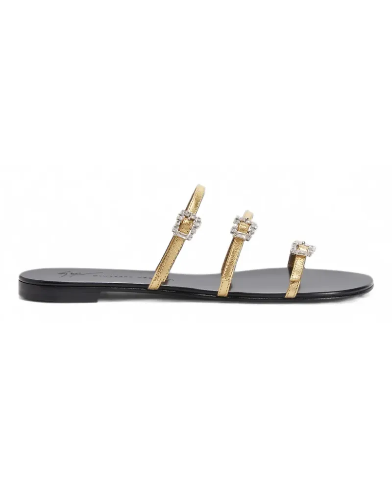 Giuseppe Zanotti Himari crystal-embellished leather sandals - Gold Gold