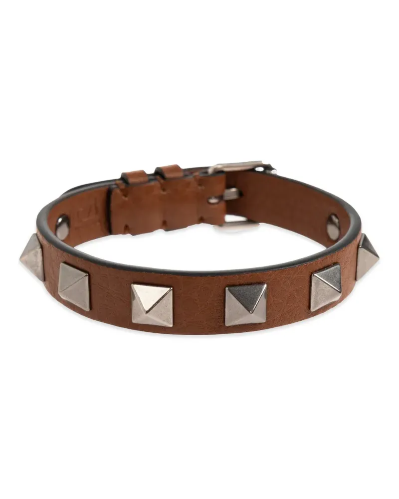 Valentino Garavani Rockstud Lederarmband - Nude Nude