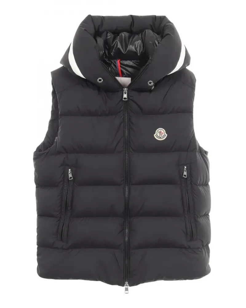 Moncler 2010s Cardamine hooded down gilet - Schwarz Schwarz