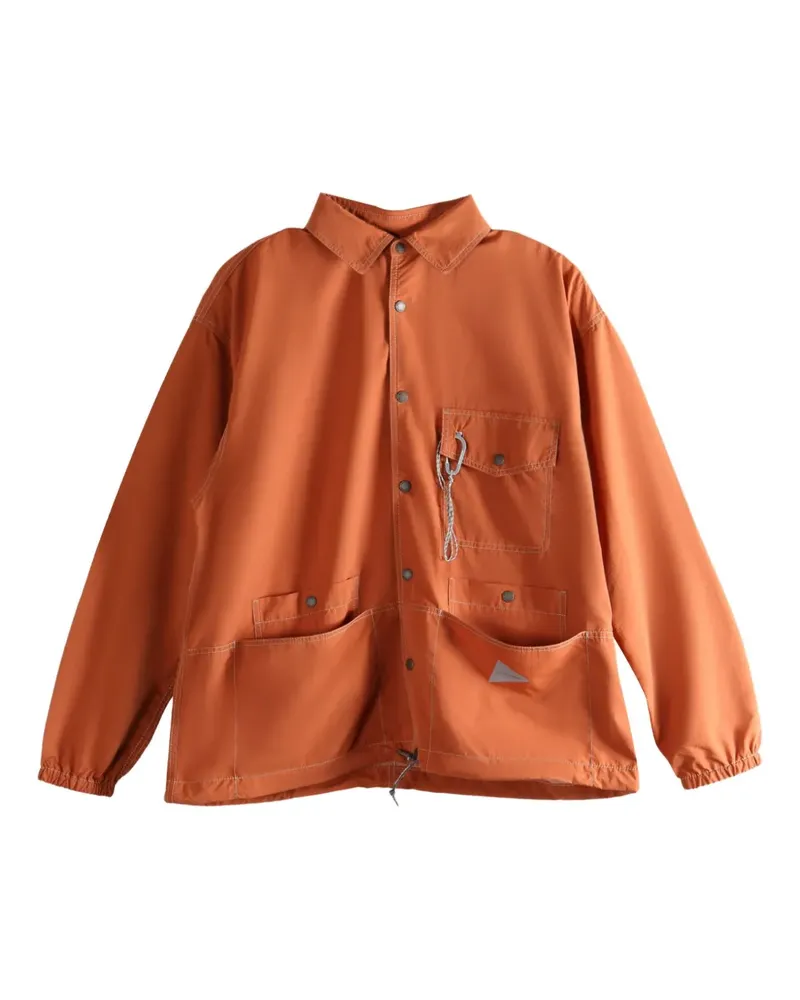and wander press-stud fastening jacket - Orange Orange