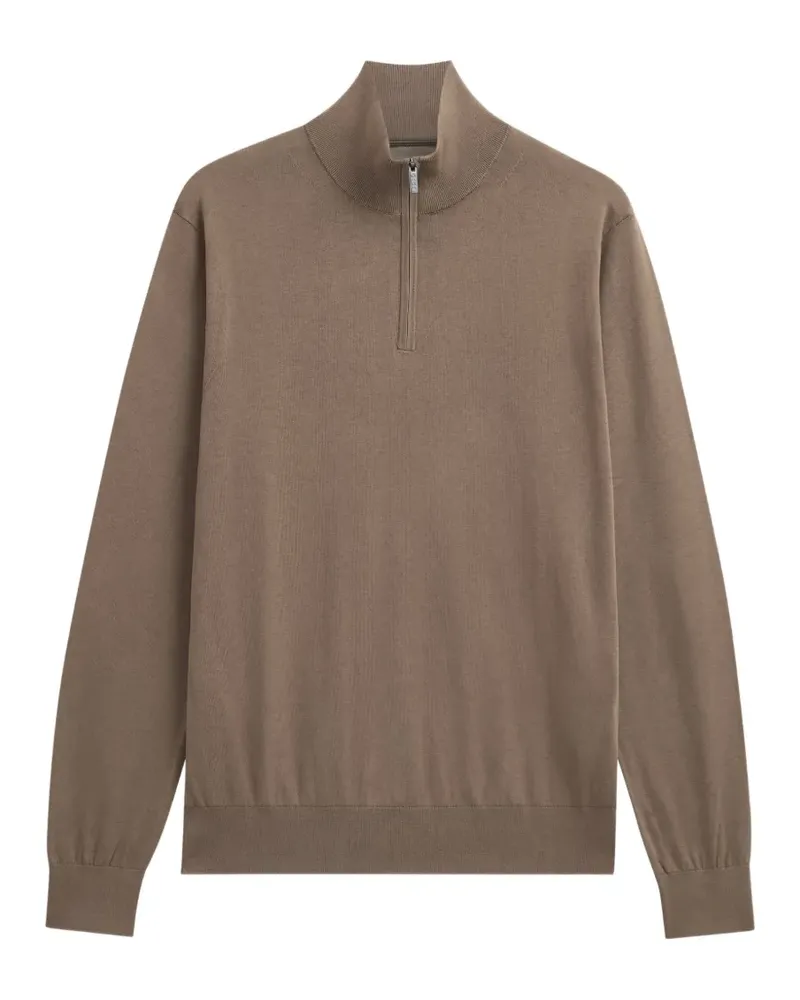 Pringle of Scotland Pullover mit kurzem Reißverschluss - Braun Braun
