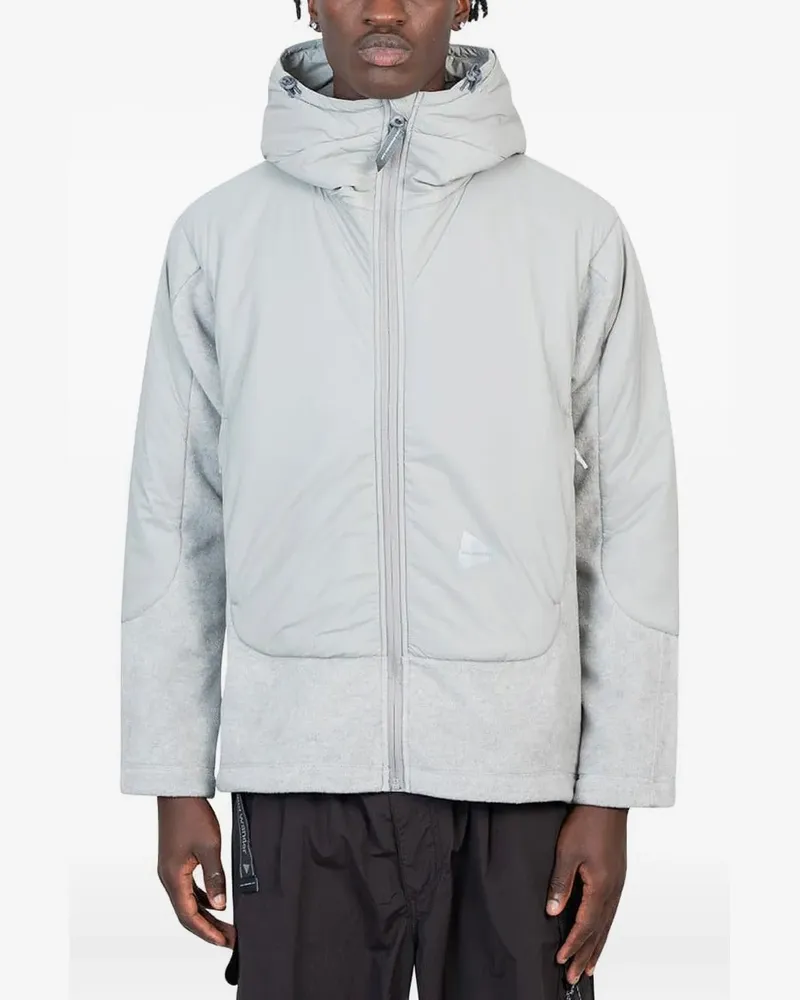 and wander Kapuzenjacke mit Fleece-Einsätzen - Grau Grau