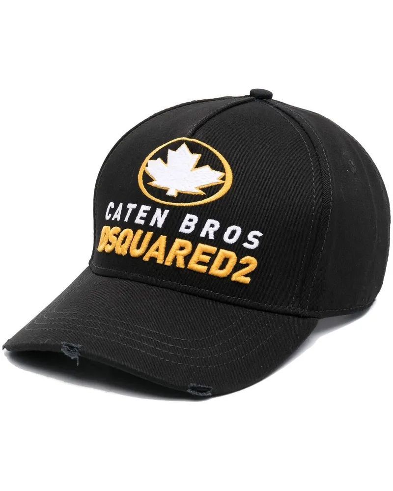 Dsquared2 Bestickte Baseballkappe - Schwarz Schwarz