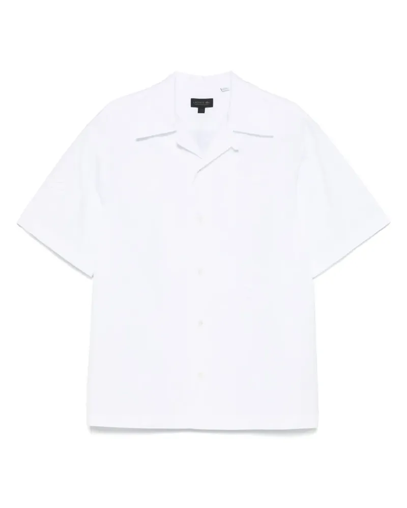 Lacoste Hemd mit Logo-Patch - Weiß Weiß