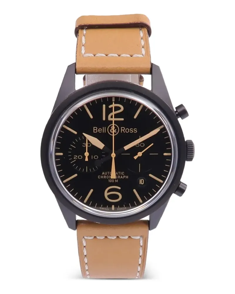 Bell & Ross Heritage Chronograph 41mm watch - Schwarz Schwarz