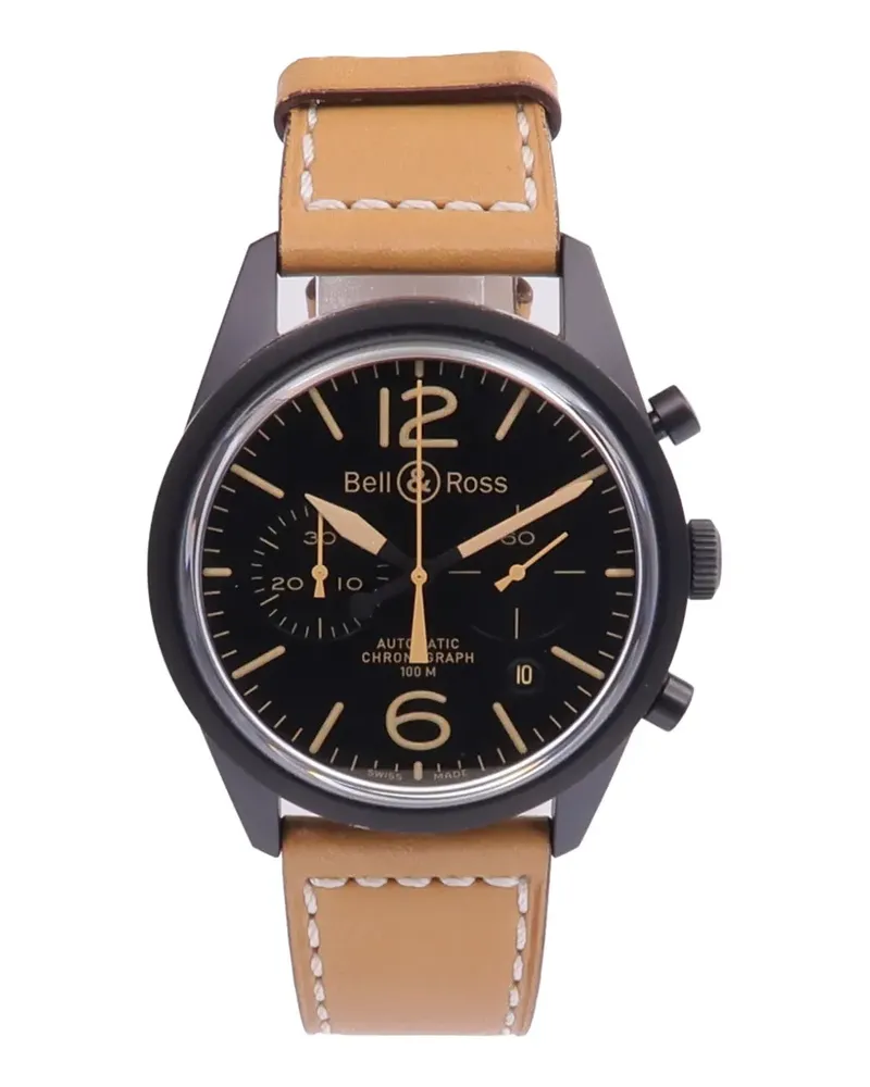 Bell & Ross Heritage Chronograph 41mm watch - Schwarz Schwarz