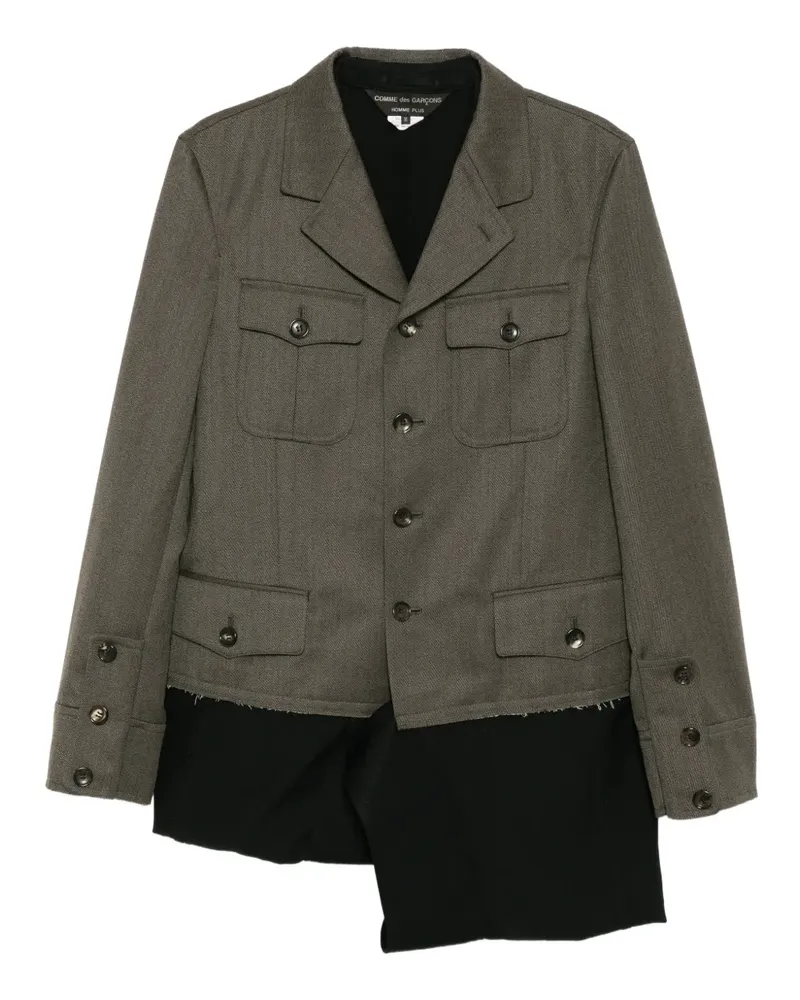 Comme des Garçons button-up layered jacket - Grau Grau