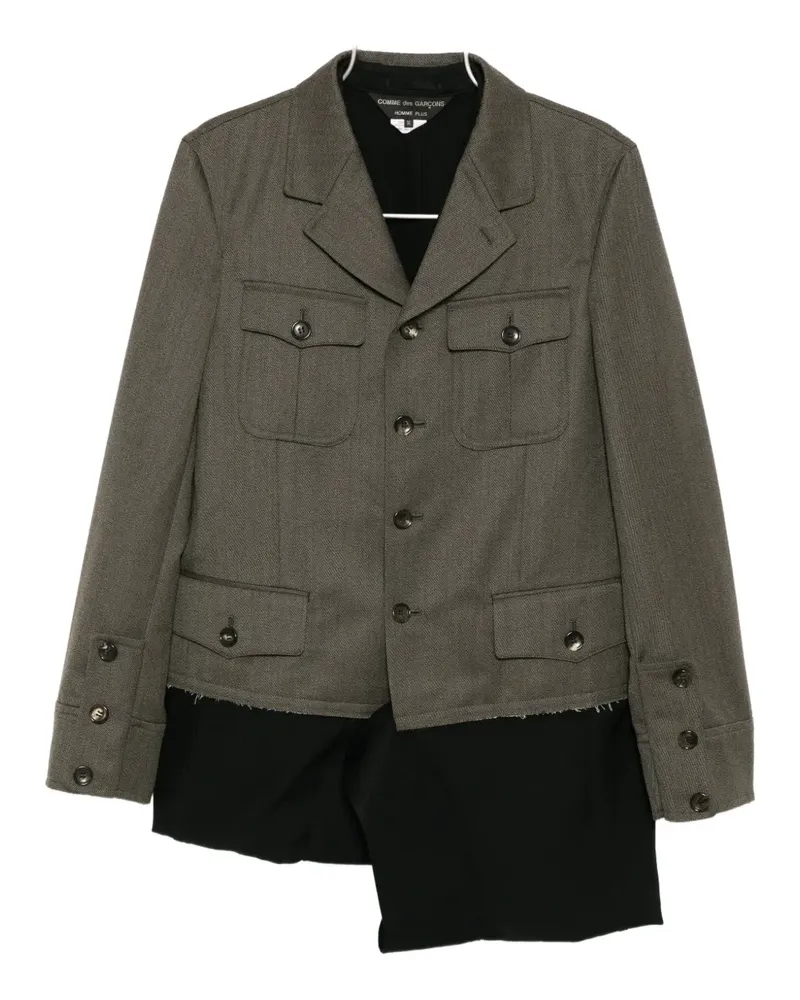 Comme des Garçons button-up layered jacket - Grau Grau