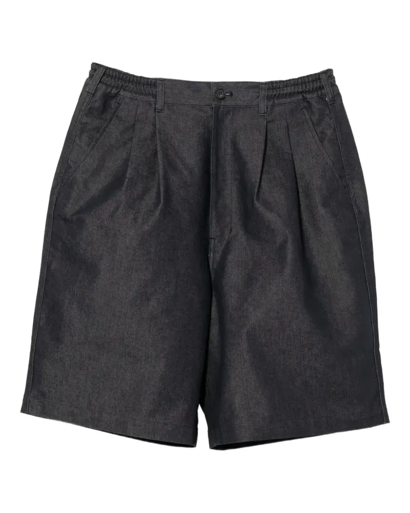 Comme des Garçons pleated elasticated-waistband shorts - Blau Blau