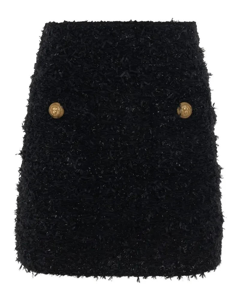 Balmain high-waisted tweed skirt - Schwarz Schwarz
