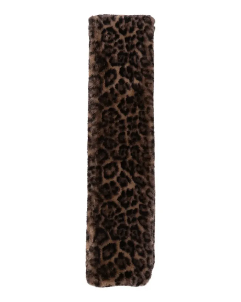 APPARIS Kai Schal aus Faux Fur mit Leopardenprint - Braun Braun