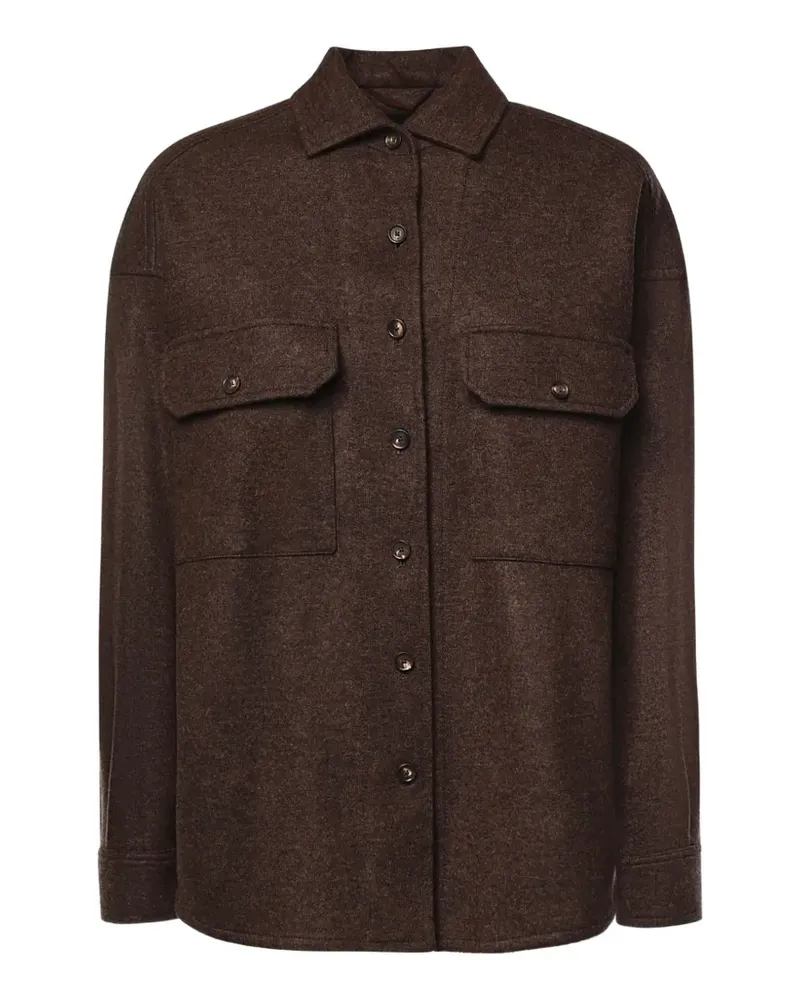 Loro Piana button-up chest-pocket shirt - Braun Braun