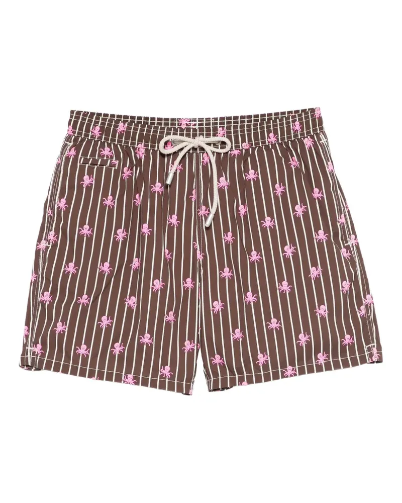 MC2 Saint Barth striped octopus-print swim shorts - Braun Braun