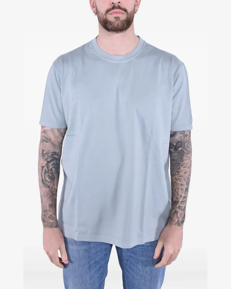 Paul & Shark Moon Badge T-Shirt aus Jersey - Blau Blau