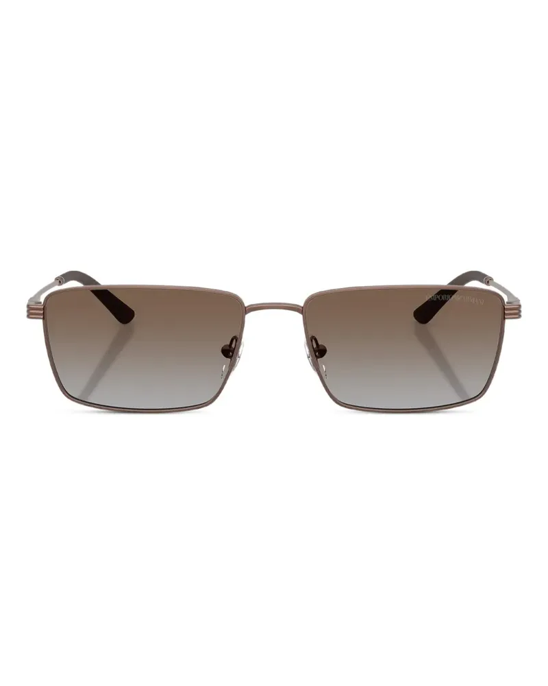 Emporio Armani Sonnenbrille mit eckigem Gestell - Braun Braun