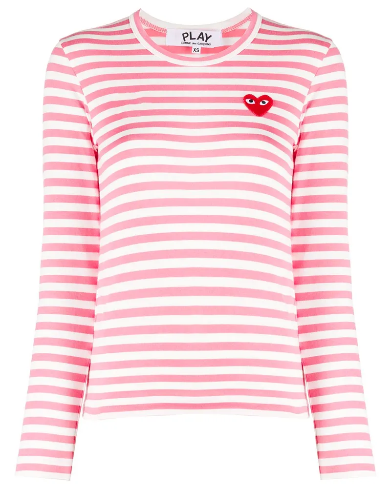 Comme des Garçons Gestreiftes Sweatshirt Rosa