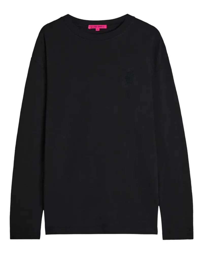 The Elder Statesman Pica T-Shirt mit Logo-Stickerei - Schwarz Schwarz