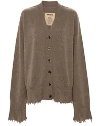 Uma Wang Cardigan im Distressed-Look Braun