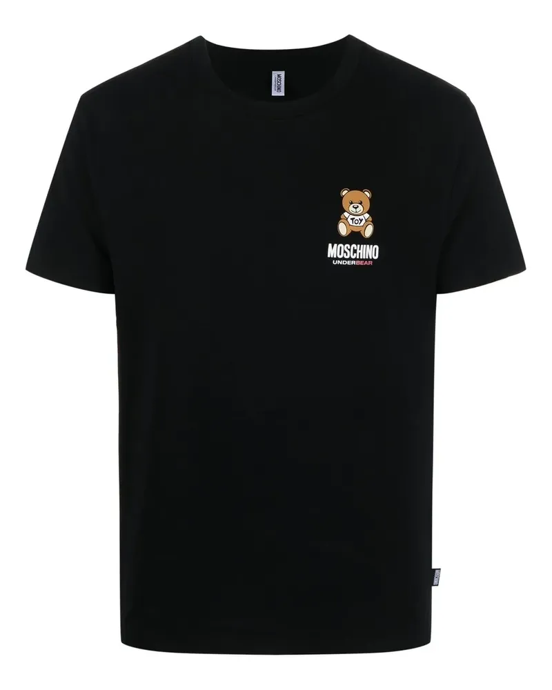 Moschino T-Shirt mit Logo-Print - Schwarz Schwarz