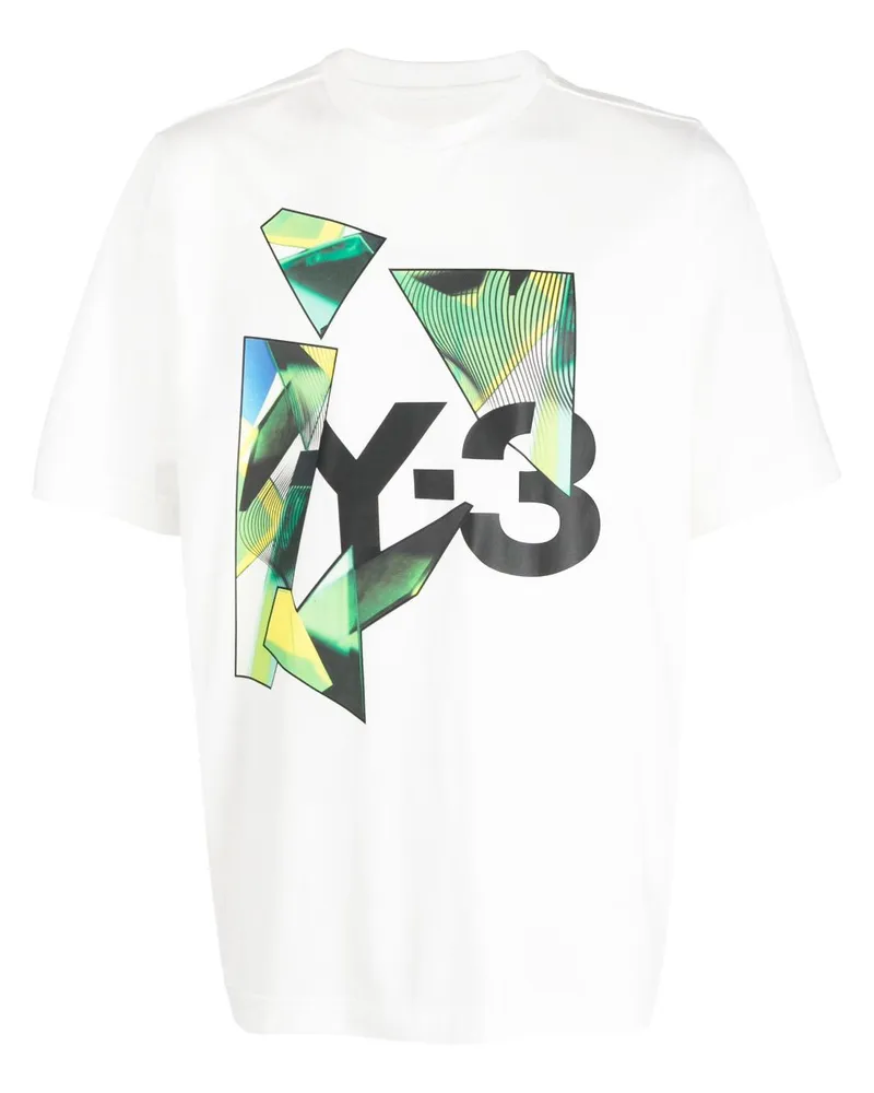 Y-3 T-Shirt mit Logo-Print - Weiß Weiß