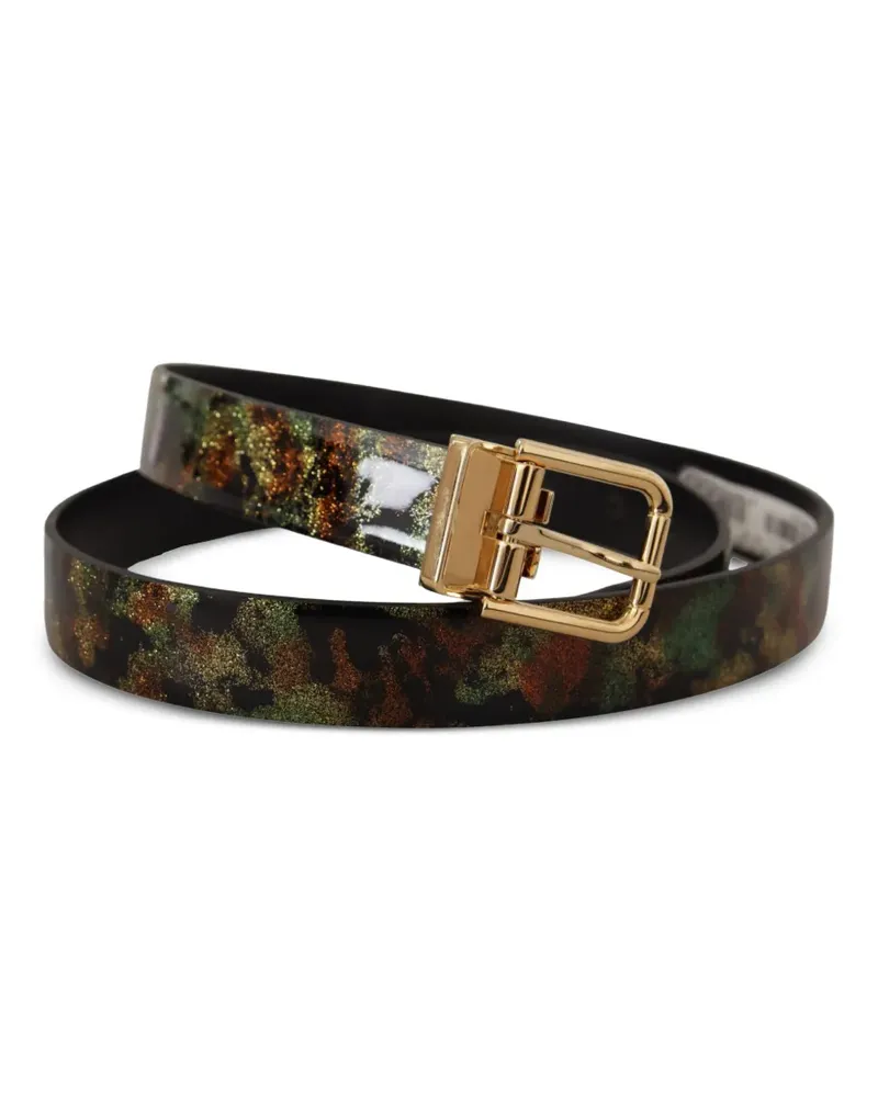 Dolce & Gabbana Gürtel mit Camouflage-Print - Schwarz Schwarz