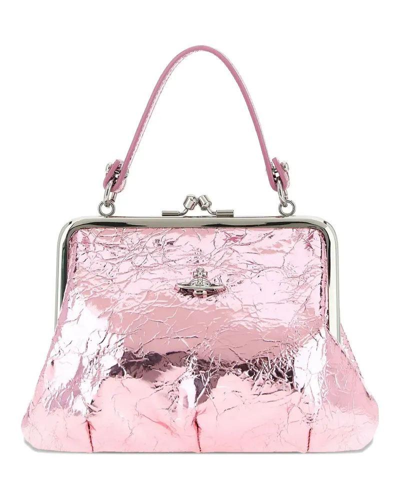 Vivienne Westwood Granny Frame Tote Bag im Metallic-Look - Rosa Rosa