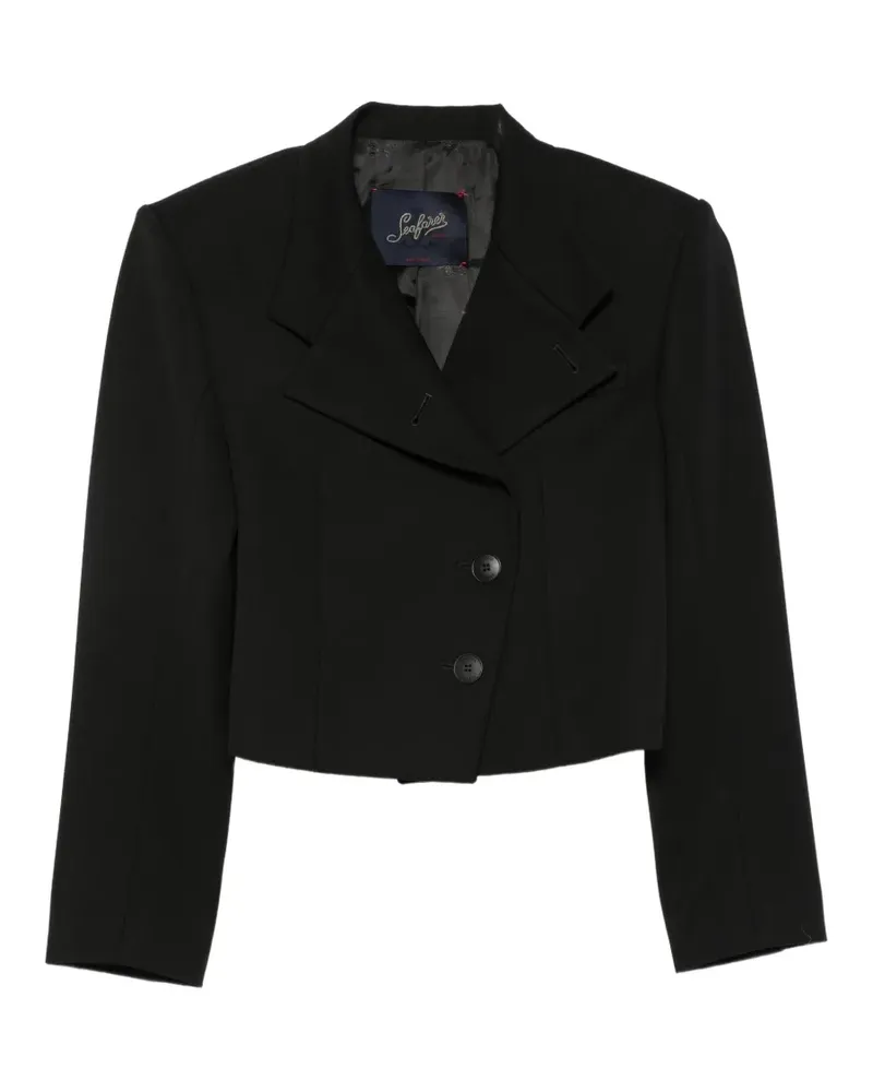 Seafarer Liv double-breasted cropped blazer - Schwarz Schwarz