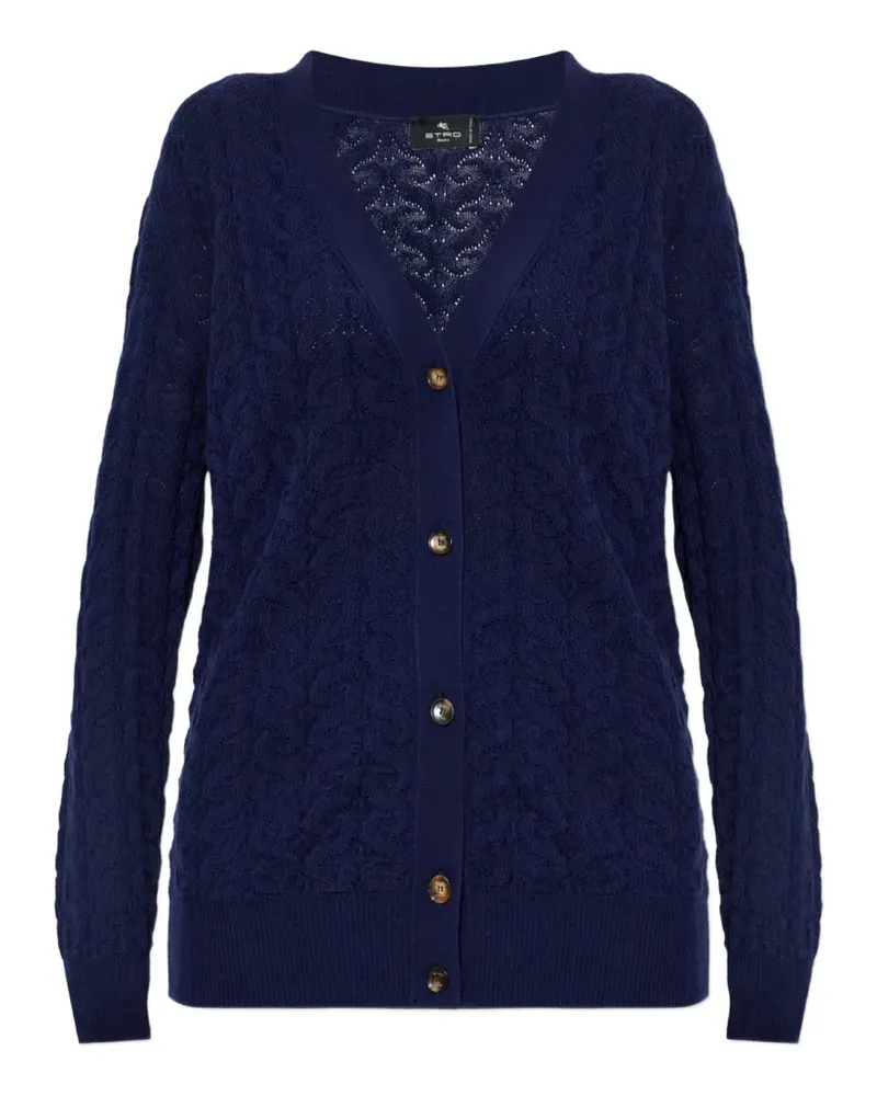 Etro wool cardigan - Blau Blau