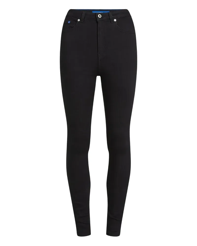 Karl Lagerfeld Skinny-Jeans mit hohem Bund - Schwarz Schwarz