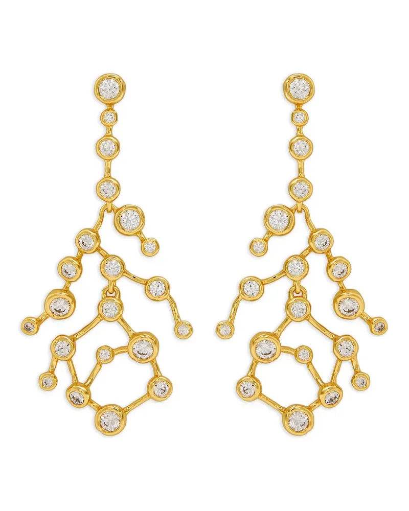 Alexis Bittar Asterales crystal-embellished drop earrings - Gold Gold