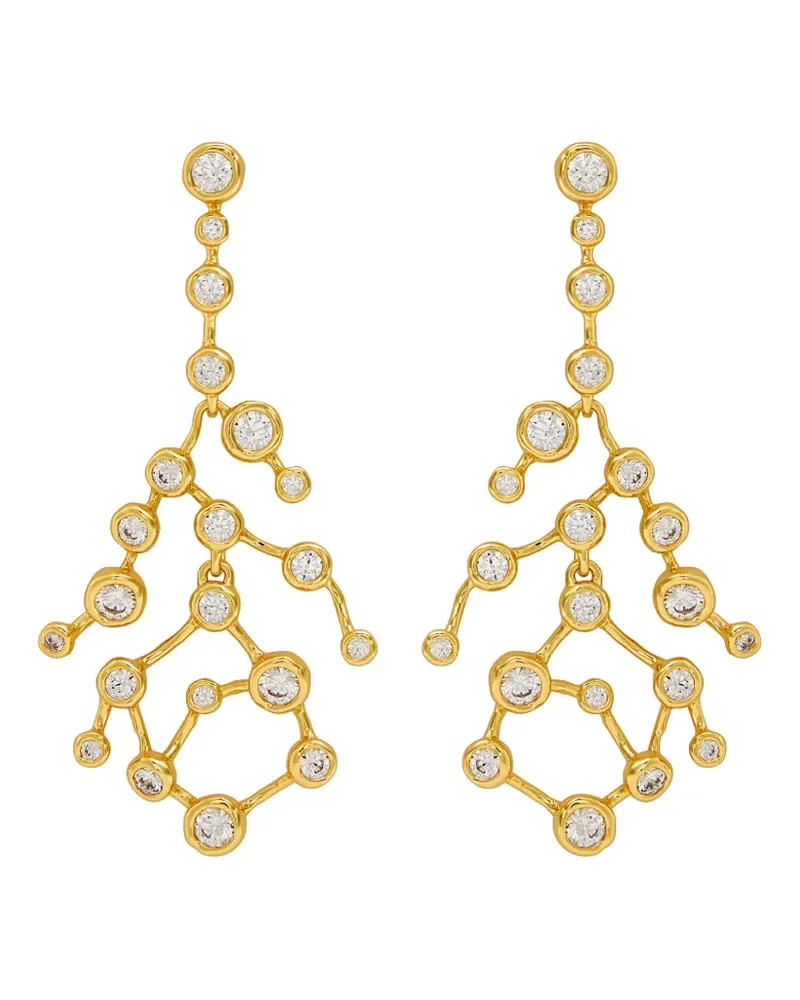 Alexis Bittar Asterales crystal-embellished drop earrings - Gold Gold