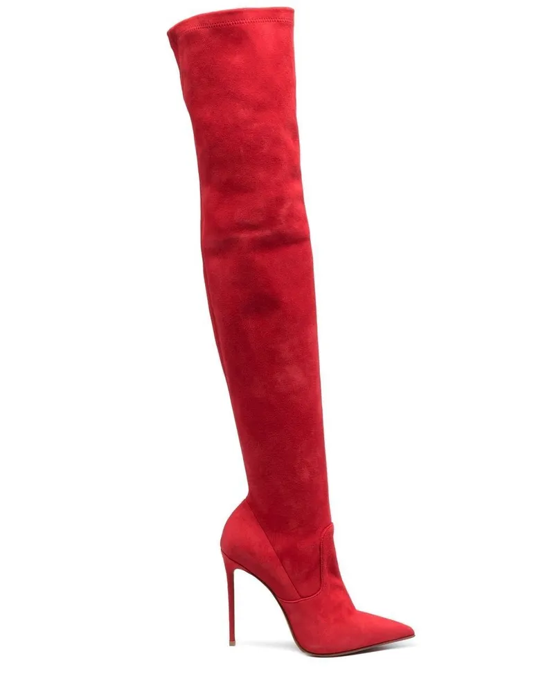 Le Silla Eva Stiefel aus Wildleder Rot