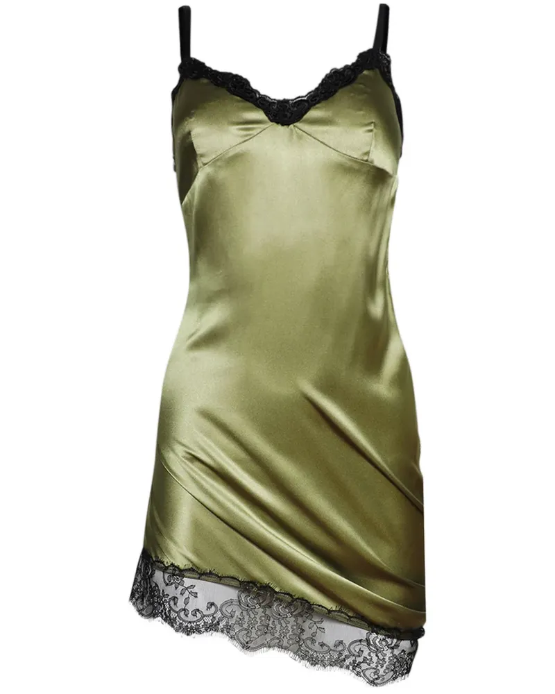 ATTICO Asymmetrisches Minikleid - Grün Grün