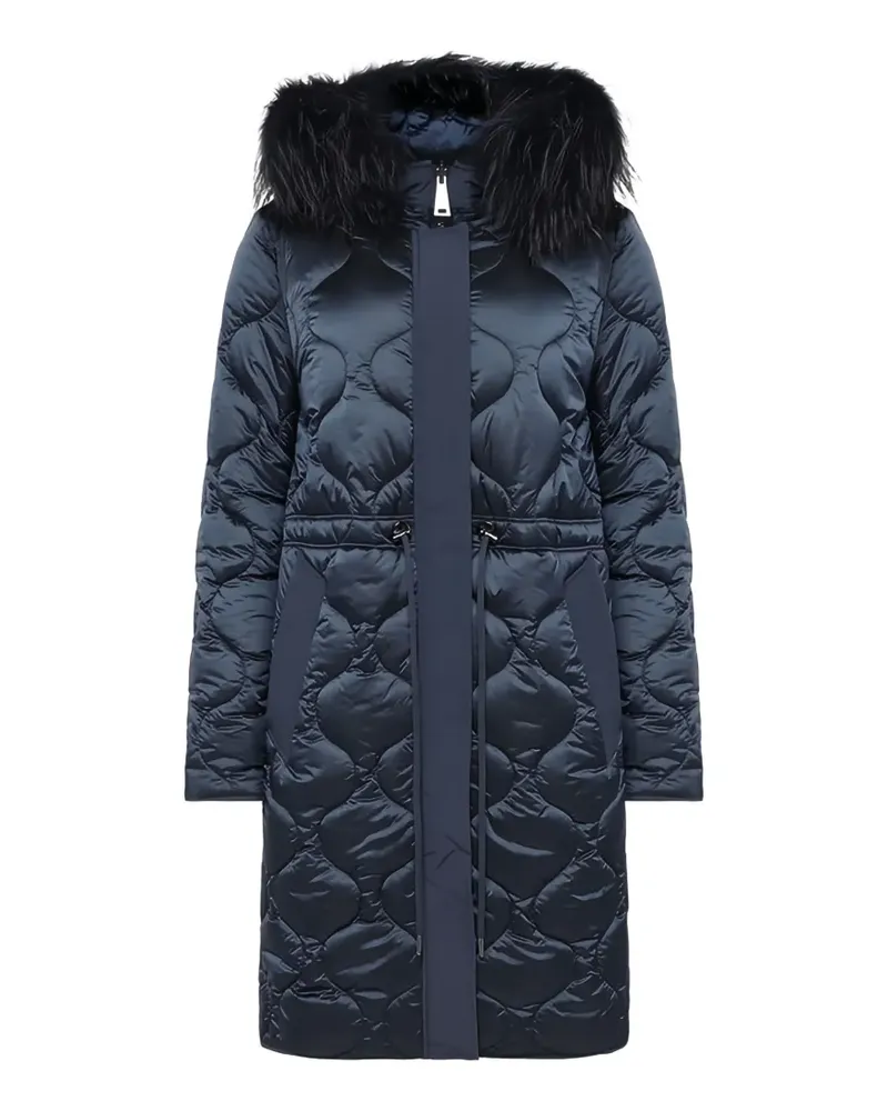 Betty Barclay fur-trim hooded coat - Blau Blau