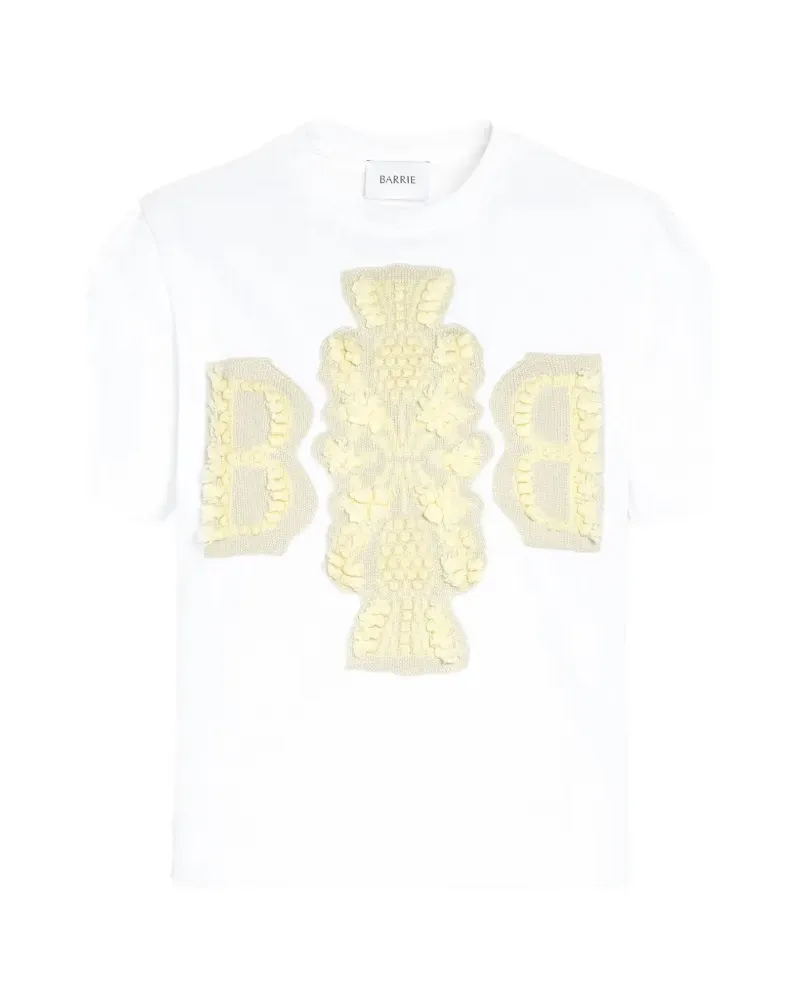 Barrie Cropped-T-Shirt mit Logo - Weiß Weiß