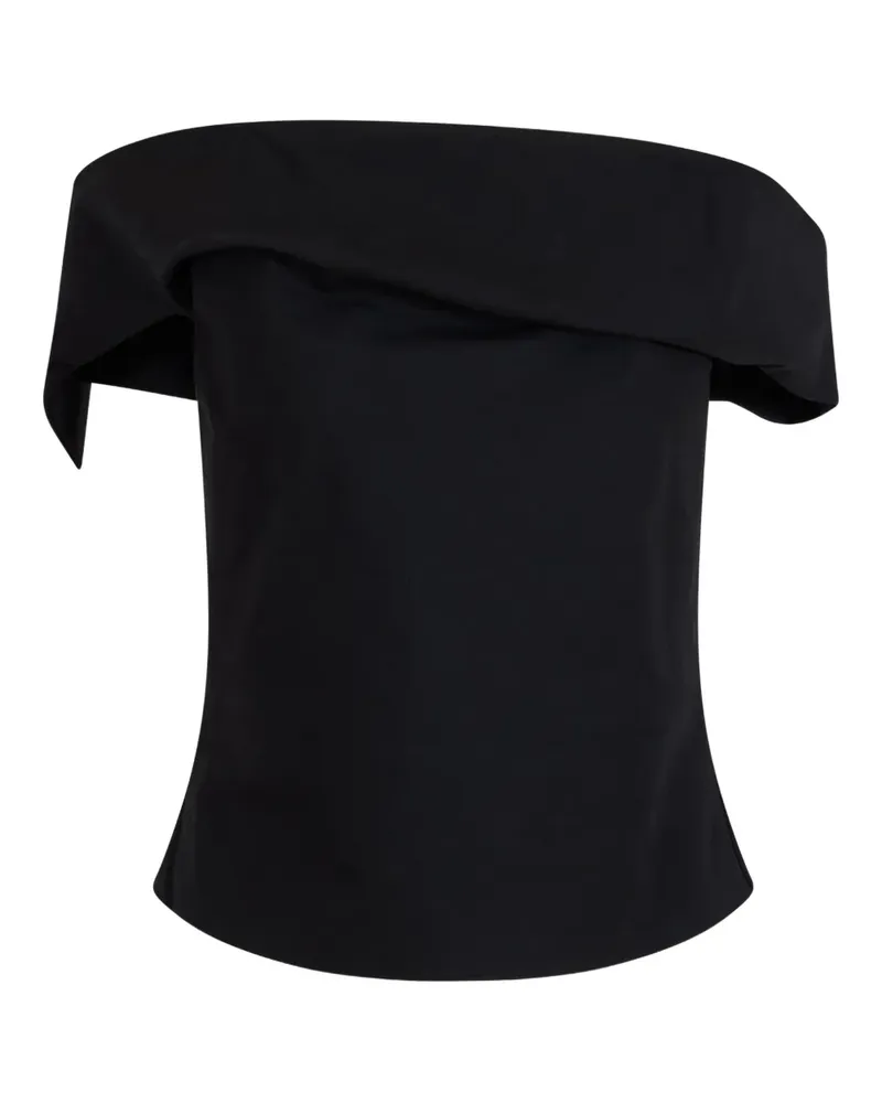 Rosie Assoulin Can't Bare It ridged off-shoulder top - Schwarz Schwarz