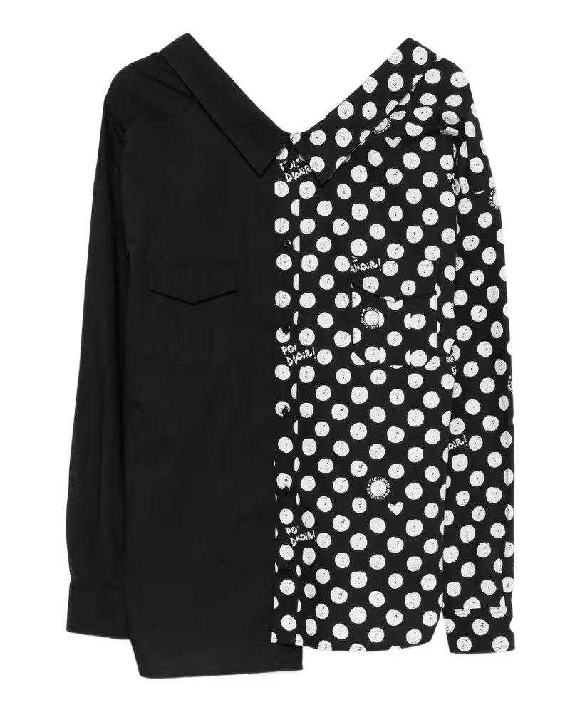 Alessandro Enriquez asymmetric shirt - Schwarz Schwarz
