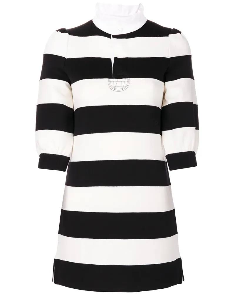 Marc Jacobs Gestreiftes Minikleid - Schwarz Schwarz