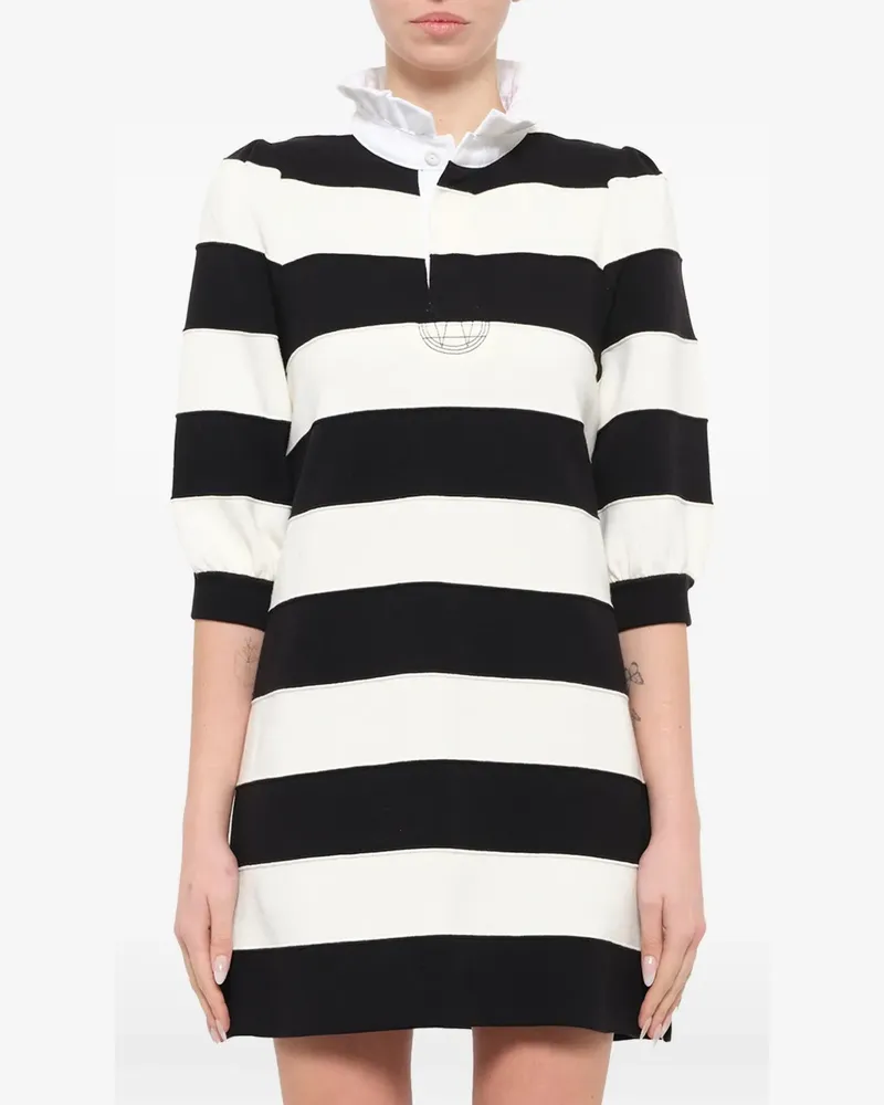 Marc Jacobs Gestreiftes Minikleid - Schwarz Schwarz