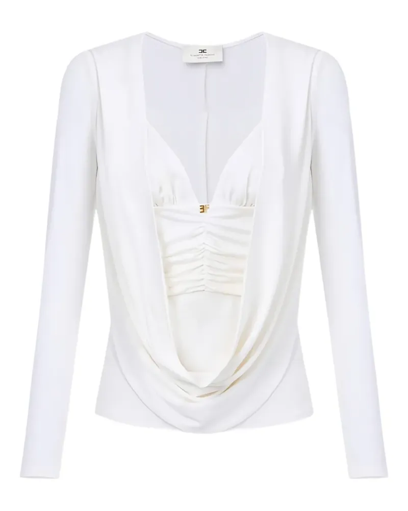 Elisabetta Franchi Drapierte Bluse - Nude Nude