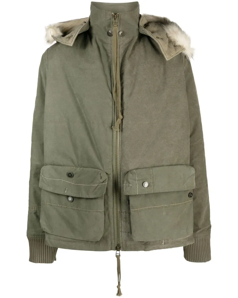 Greg Lauren Army Tent Retro Jacke mit Reißverschluss - Grün Grün