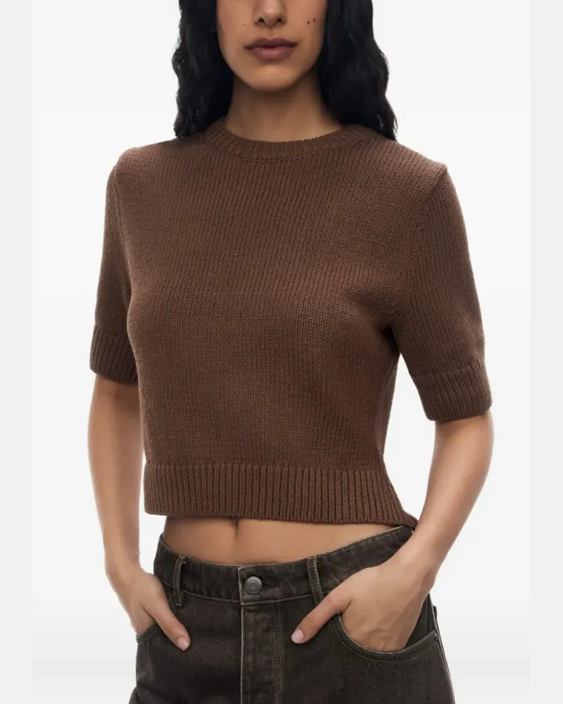 12 STOREEZ Hearth short-sleeve sweater - Braun Braun